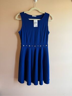 Soprano Royal Blue Sleeveless Dress size Medium
